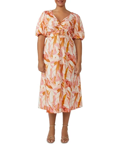 Aura Cascade Midi Dress