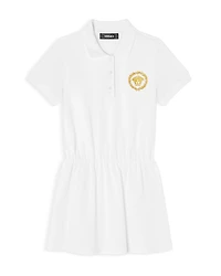 Versace Girls' Piquet Medusa Alloro Print Dress - Little Kid, Big Kid