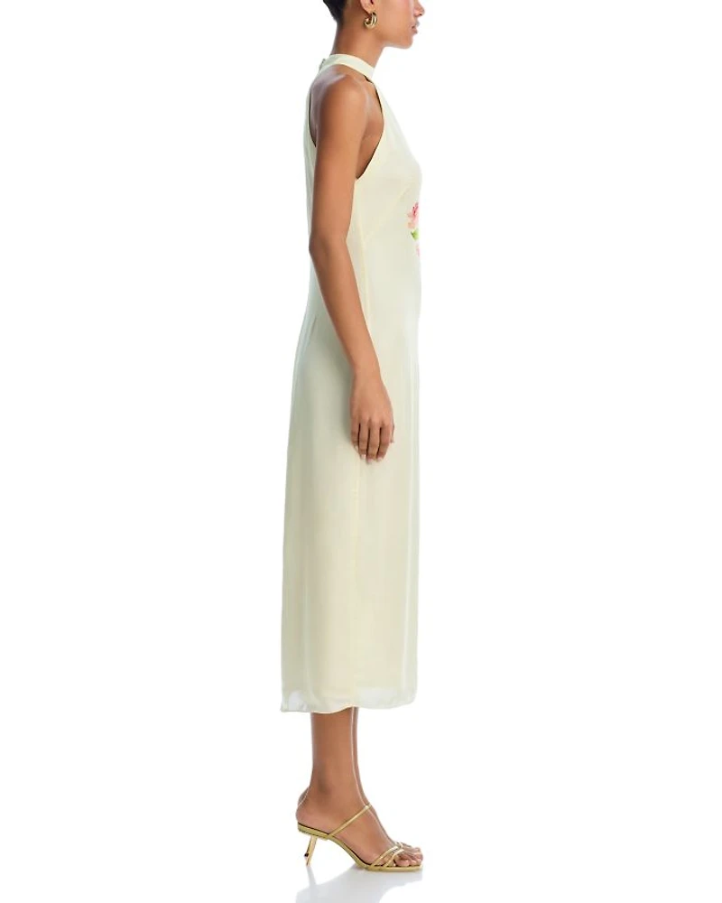 Floral Halter Midi Dress - Exclusive