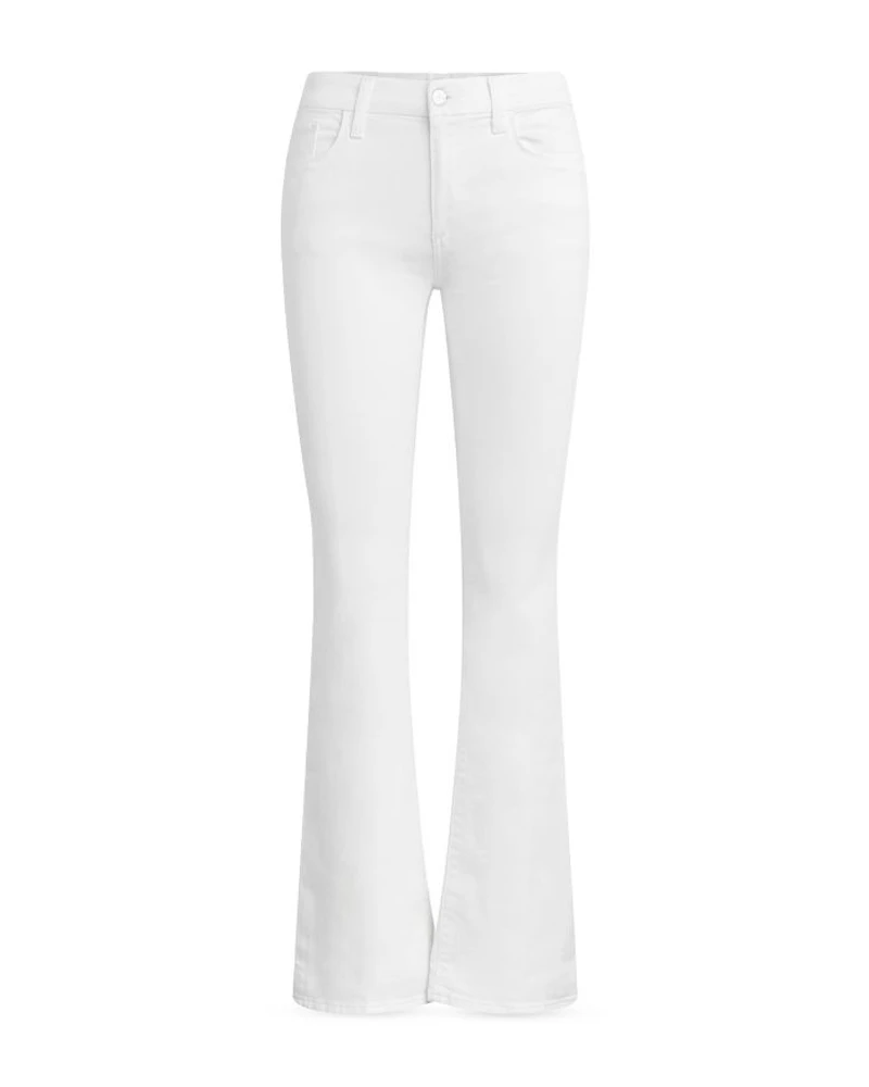 The Provocateur Petite Mid Rise Bootcut Jeans White