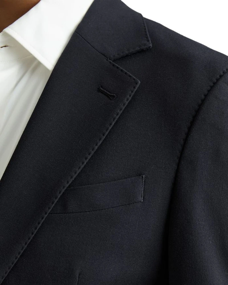 Notch Lapel Stretch Blazer