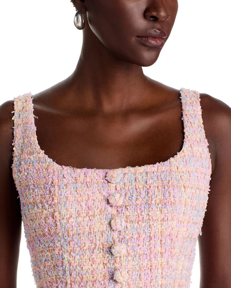 Rainbow Tweed Sleeveless Top -Exclusive