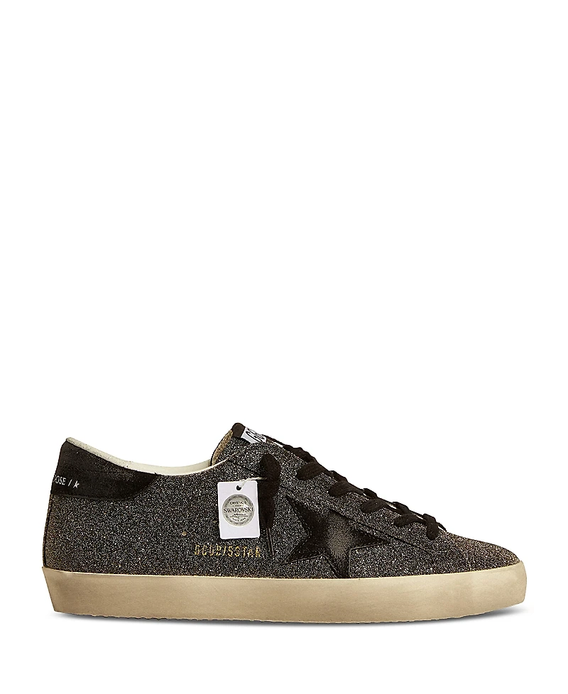 Golden Goose Women's Super Star Swarowski Crystal Mid Top Sneakers