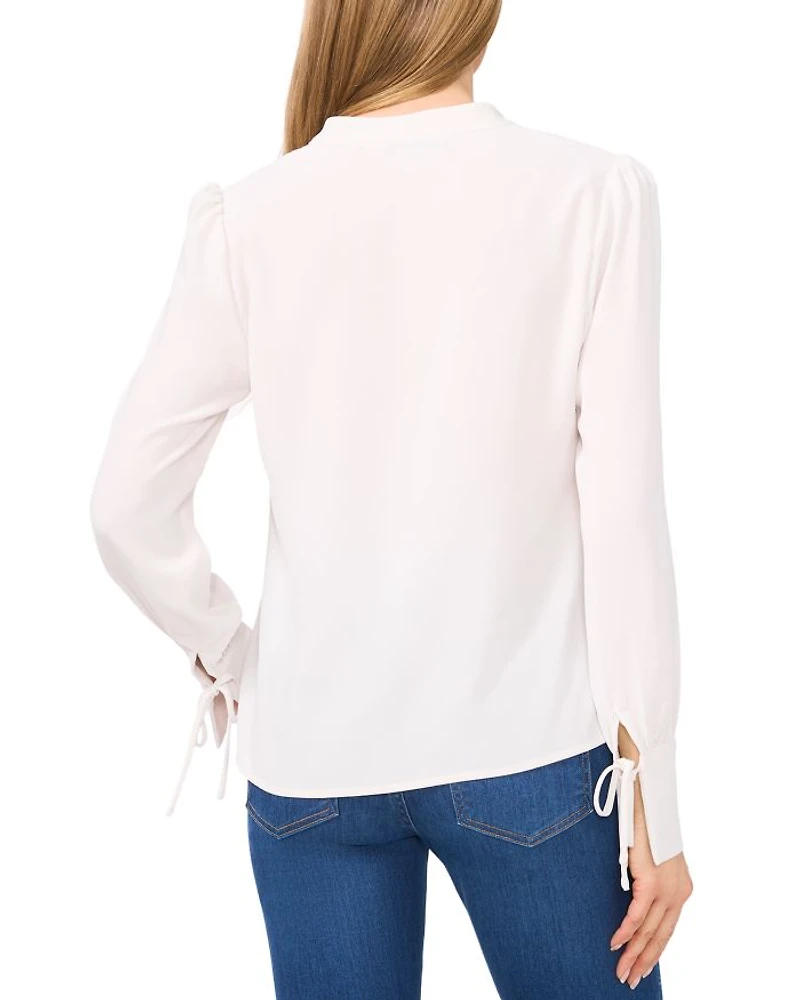 Tie Neck Long Sleeve Blouse