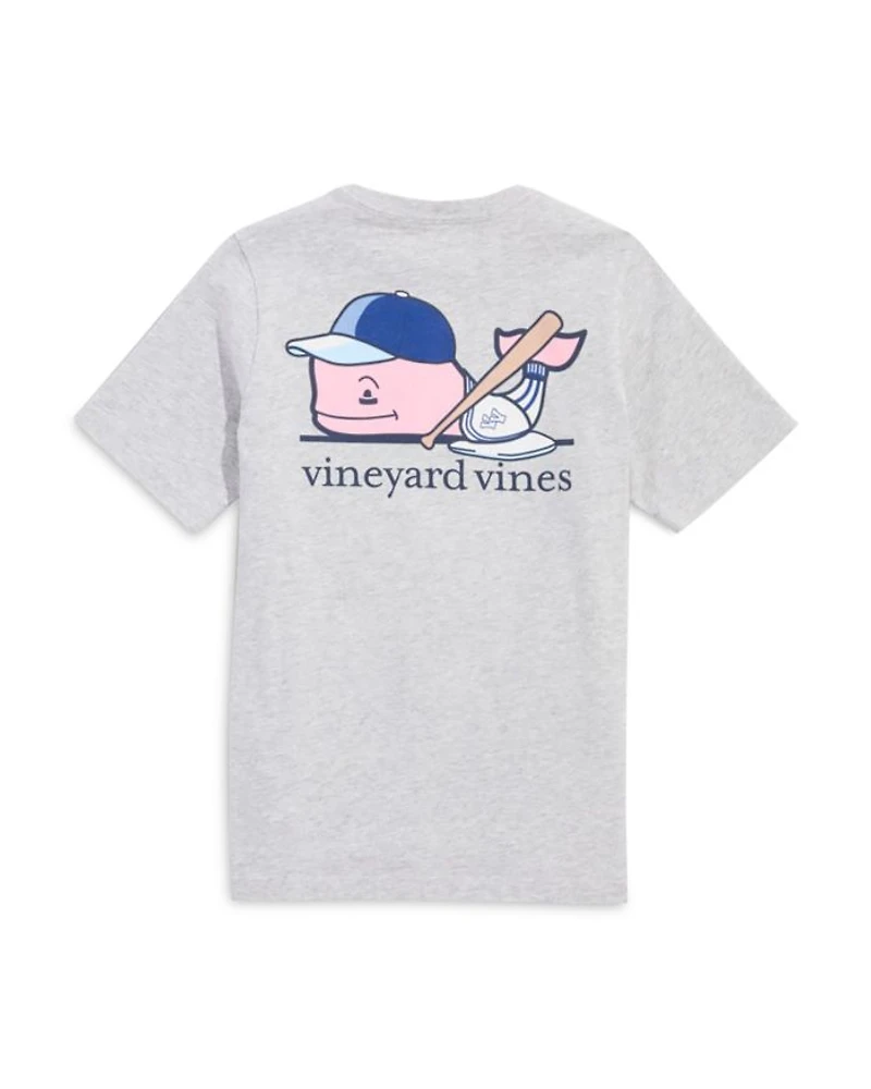 Boys' Whale Baseball Player Tee - Little Kid