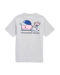 Boys' Whale Baseball Player Tee - Little Kid