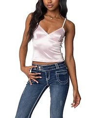 Edikted Amelie Satin Effect Tank Top