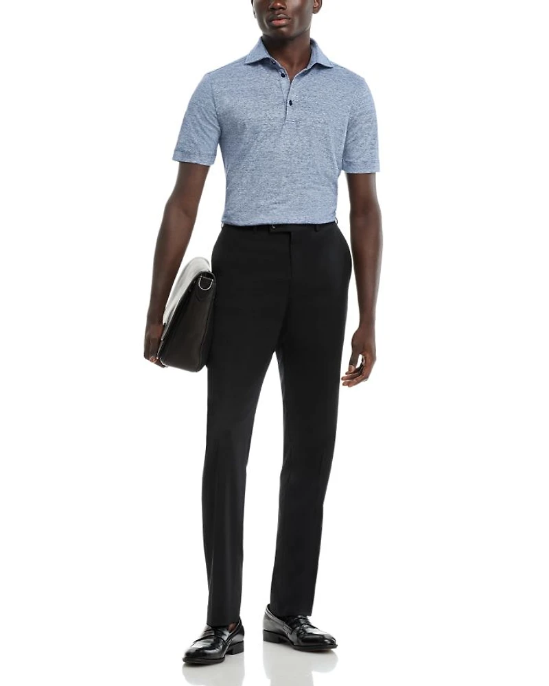 Wool & Linen Mélange Jersey Polo