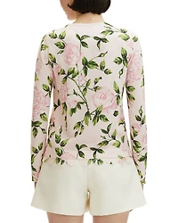 English Rose Print Cardigan
