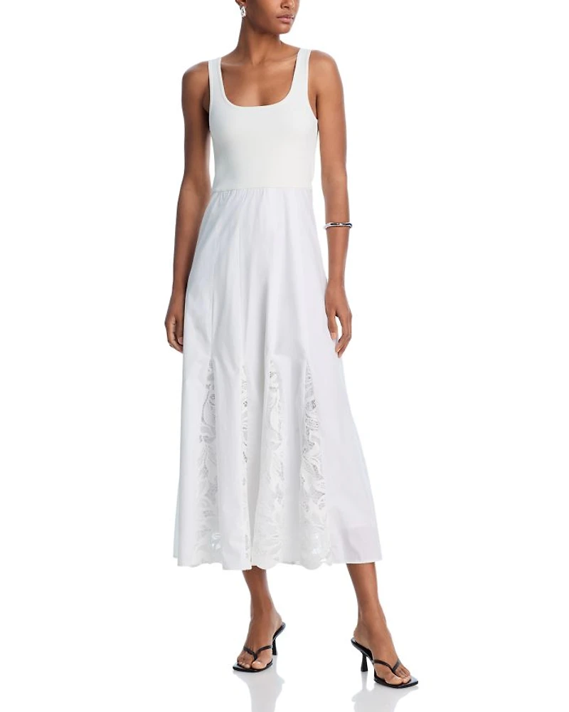 Maeleyse Mixed Media Lace Dress