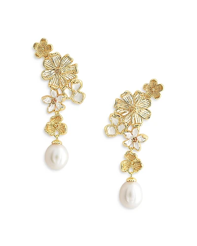 Anabel Aram Bloom Cultured Freshwater Pearl Drop Earrings