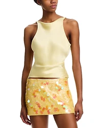 Danielle Guizio Regine Cowl Neck Top