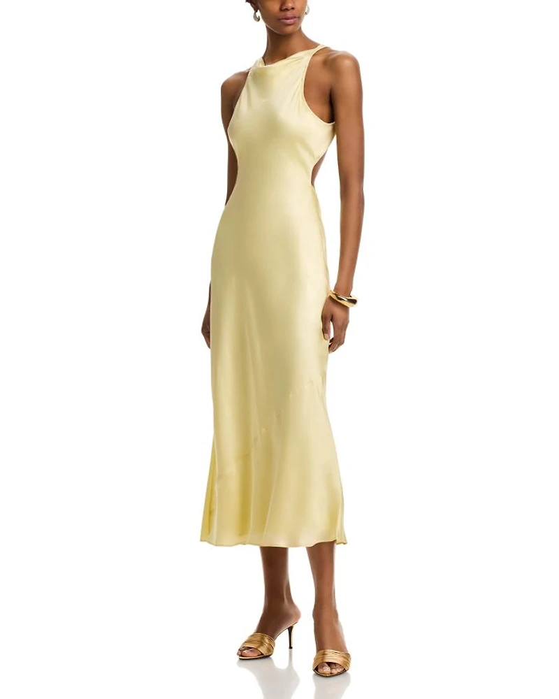 Lina Yellow Midi Dress