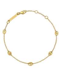 14K Yellow Gold Heavy Metal Mariner Link Station Bracelet