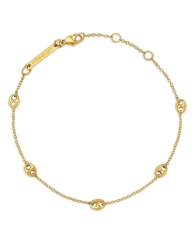 Zoe Chicco 14K Yellow Gold Heavy Metal Mariner Link Station Bracelet