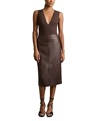 Miley Leather Midi Skirt