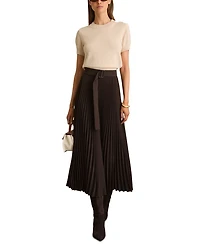 Ava Pleated Midi Skirt