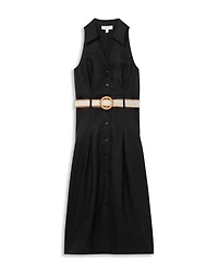 Annie Belted Linen Dress