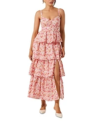 Midsummer Tiered Floral Print Dress