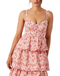Midsummer Tiered Floral Print Dress
