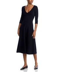V Neck Knit Dress