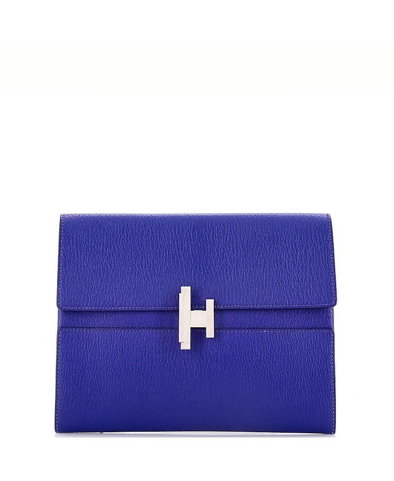 Pre-Owned HERMES Cinhetic Clutch Chevre Mysore