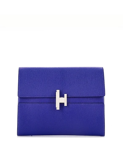 Pre-Owned HERMES Cinhetic Clutch Chevre Mysore