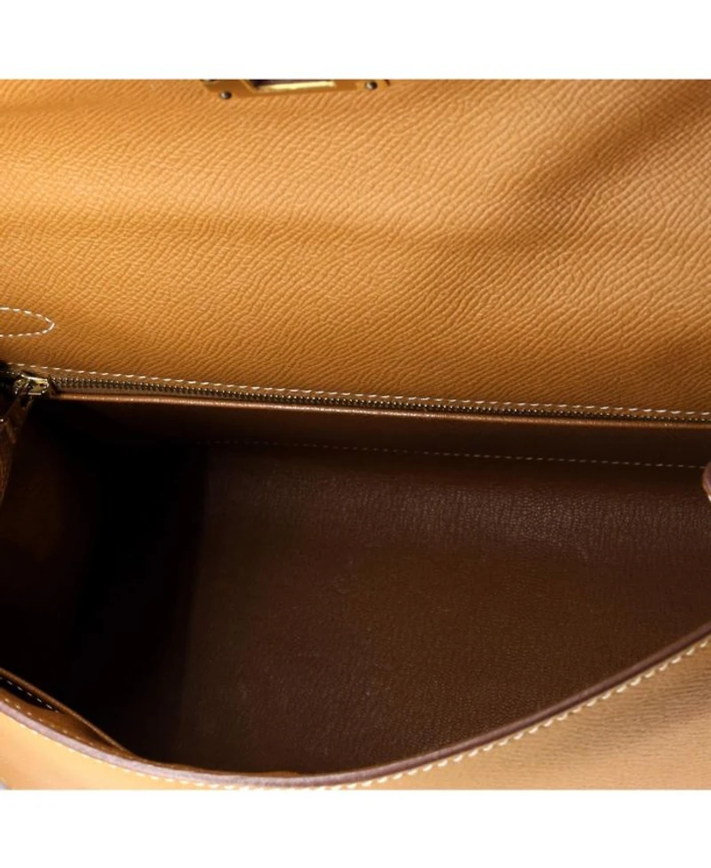 Kelly 28 Handbag Brown Epsom with Gold Hardware