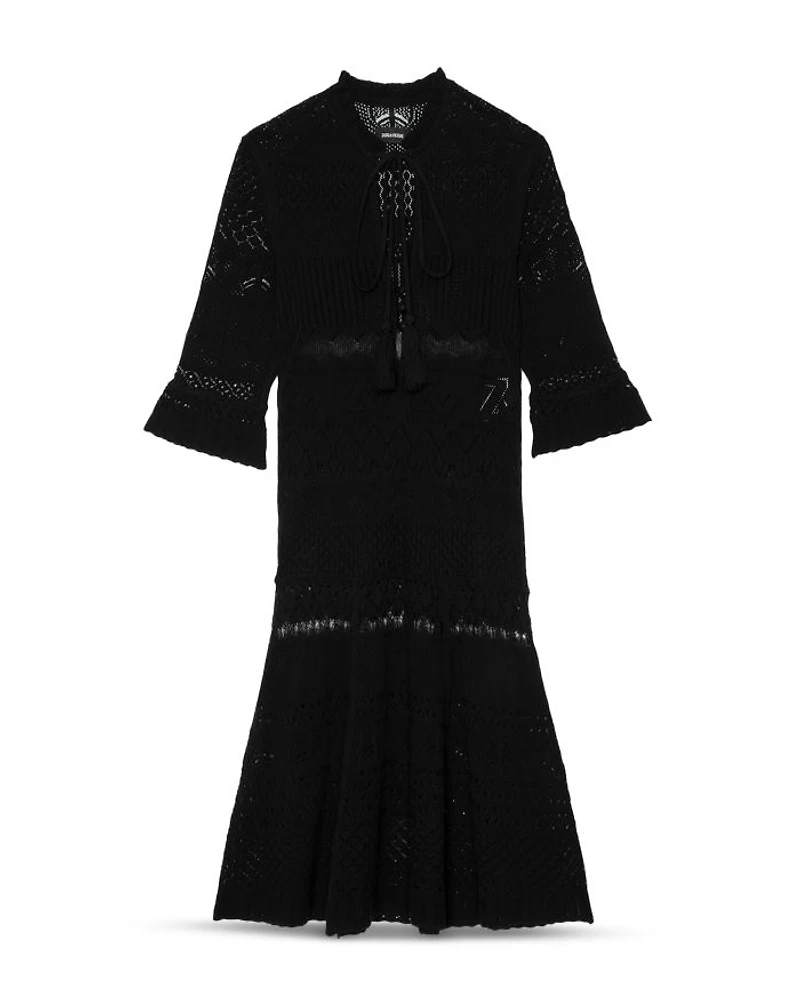 Memphisa Pointelle Knit Dress