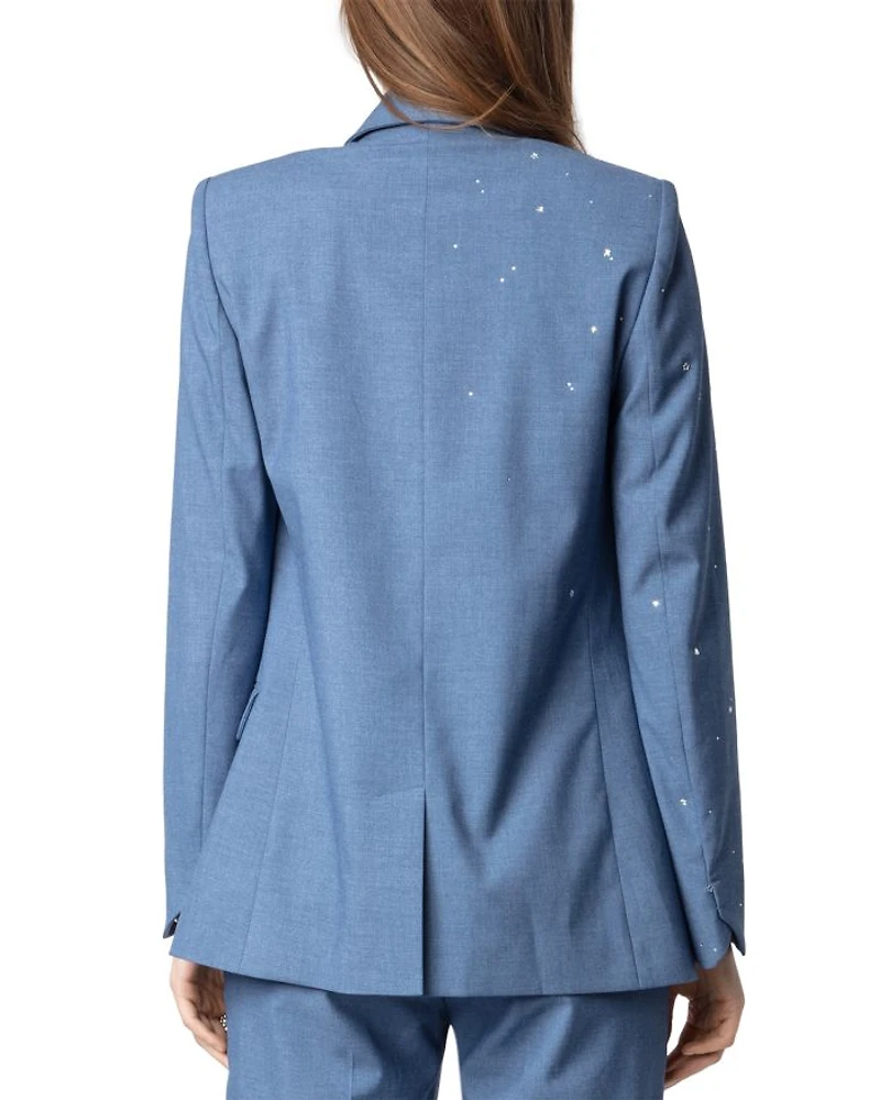 Rhinestone Embellished Blazer