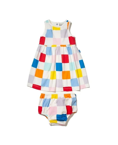 Girls' Recycled Cotton Checkered Tank Dress - Baby
