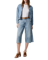 Jamie High Rise Tailored Culotte Jeans Pacific