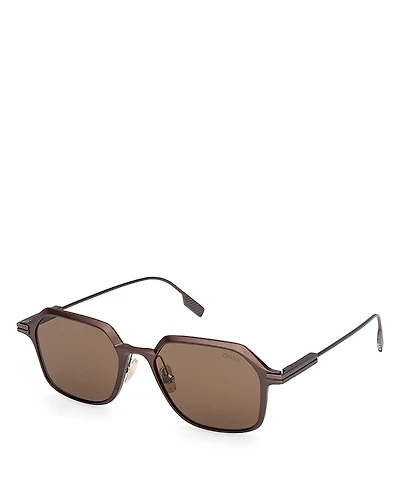 Zegna Geometric Sunglasses, 53mm