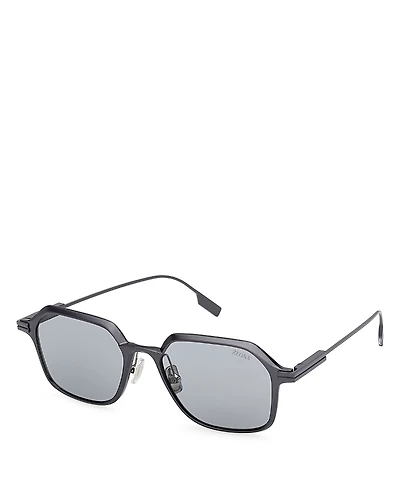 Zegna Geometric Sunglasses, 53mm