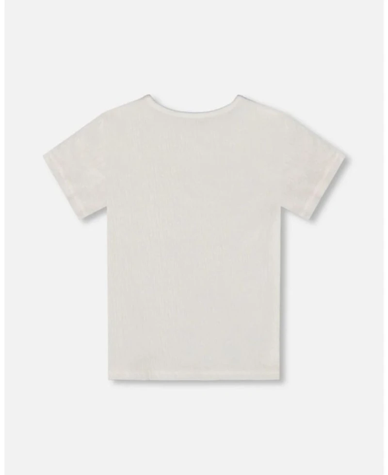 Girls' Crinkle Short Sleeve Top - Baby