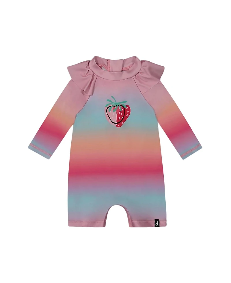 Deux par Girls' Long Sleeve One-Piece Rashguard - Baby