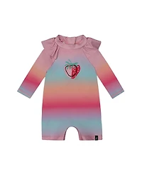 Deux par Girls' Long Sleeve One-Piece Rashguard - Baby