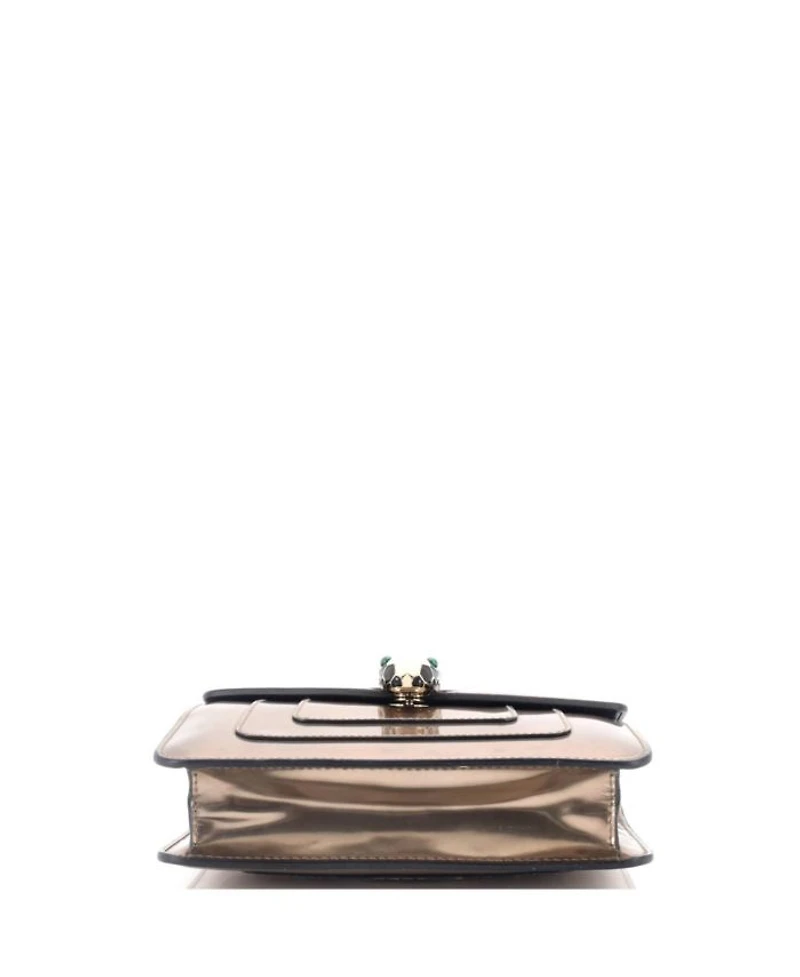 Serpenti Forever Square Shoulder Bag Metallic Leather