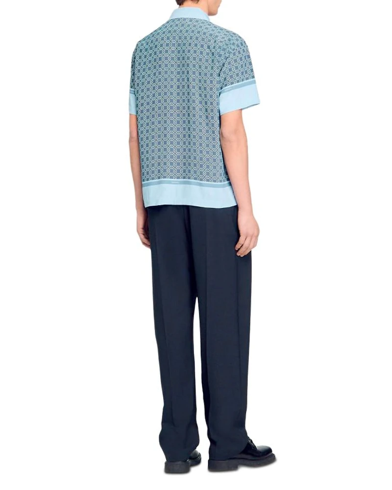 Short Sleeved Patterned Shirt