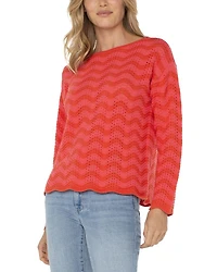 Boat Neck Long Sleeve Sweater