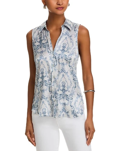 Emmy Sleeveless Silk Blouse