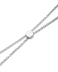 Disc Charm Slider Bracelet in Sterling Silver