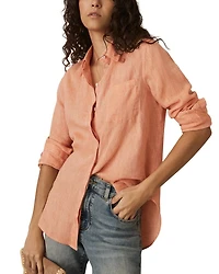 Linen Button Front Shirt