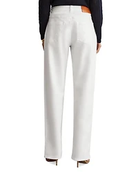 Belinda Turn Up Straight Jeans White