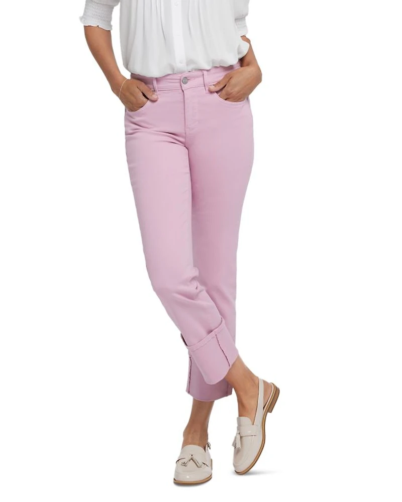 Petites Marilyn Cuffed Straight Jeans Pink Nectar