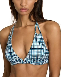 Daniella Printed Halter Bikini Top