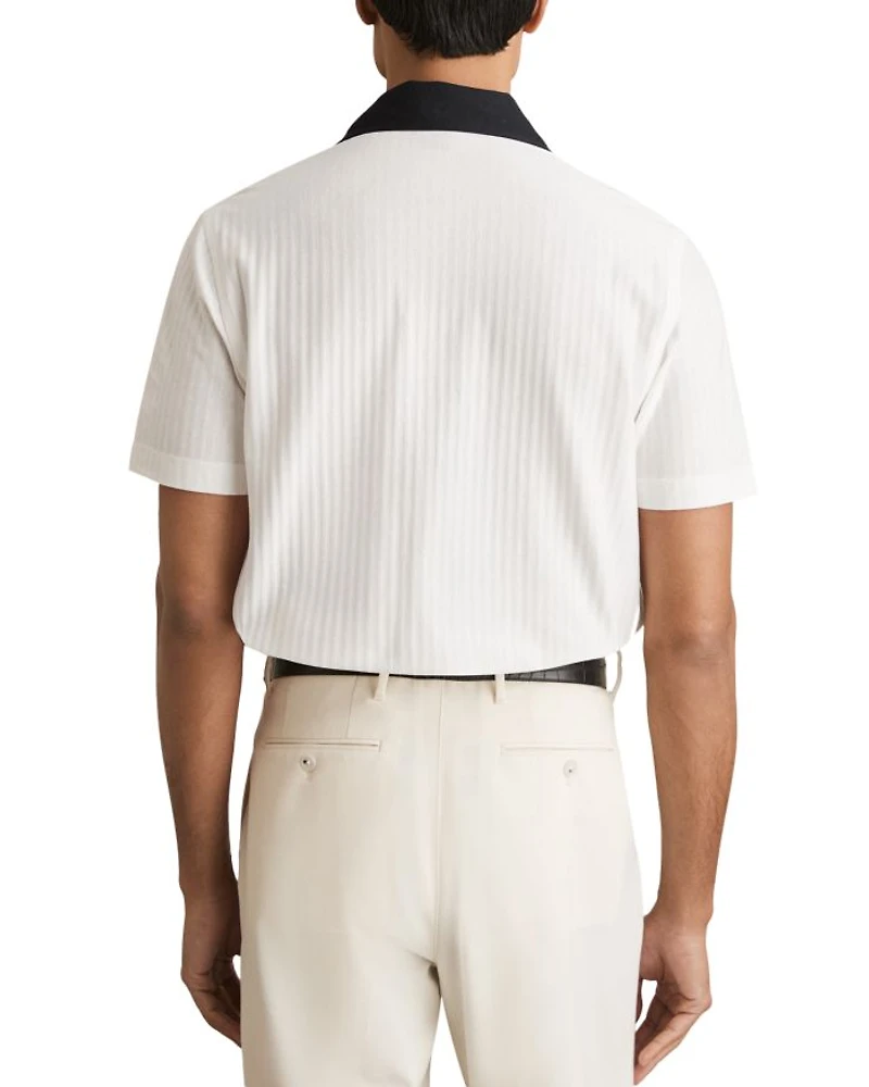 Aster Textured Colorblock Cuban Shirt