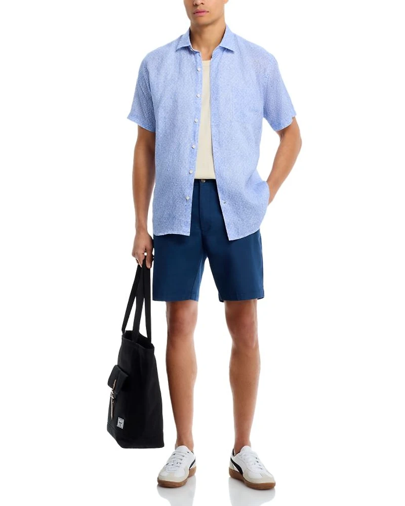 Champlain Linen Short Sleeve Button Front Shirt