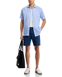 Champlain Linen Short Sleeve Button Front Shirt