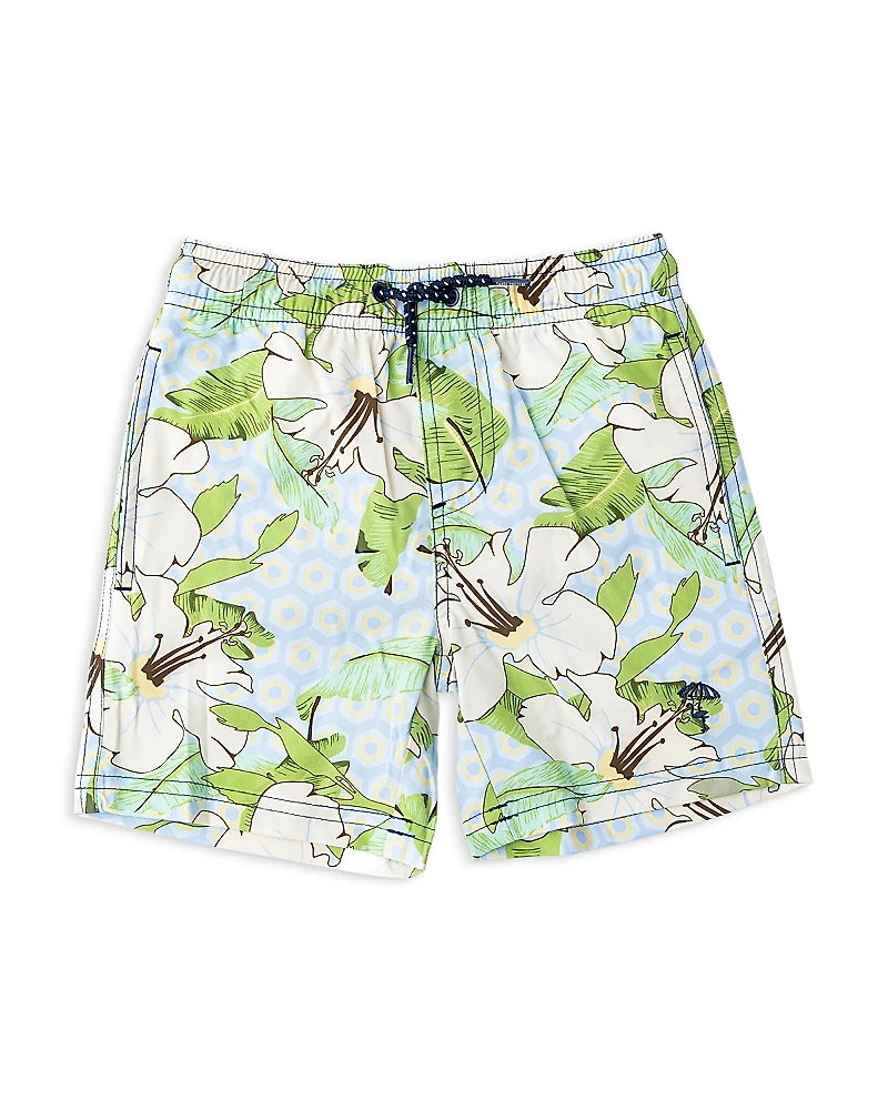 Shade Critters Boys' Hibiscus Swim Trunks - Little Kid